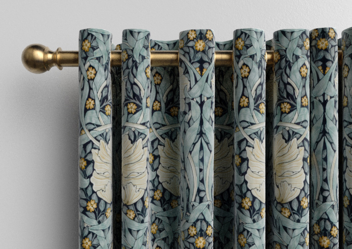 William Morris Pimpernel Velvet, Indigo - Made to Measure Curtains - Image 12